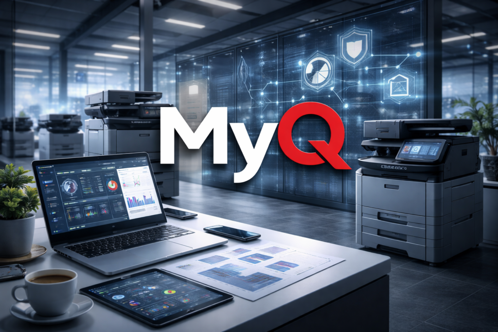 Kontrola wydruków w firmie MyQ. Zmniejsz koszty druku nawet o 30% i zabezpiecz dokumenty.